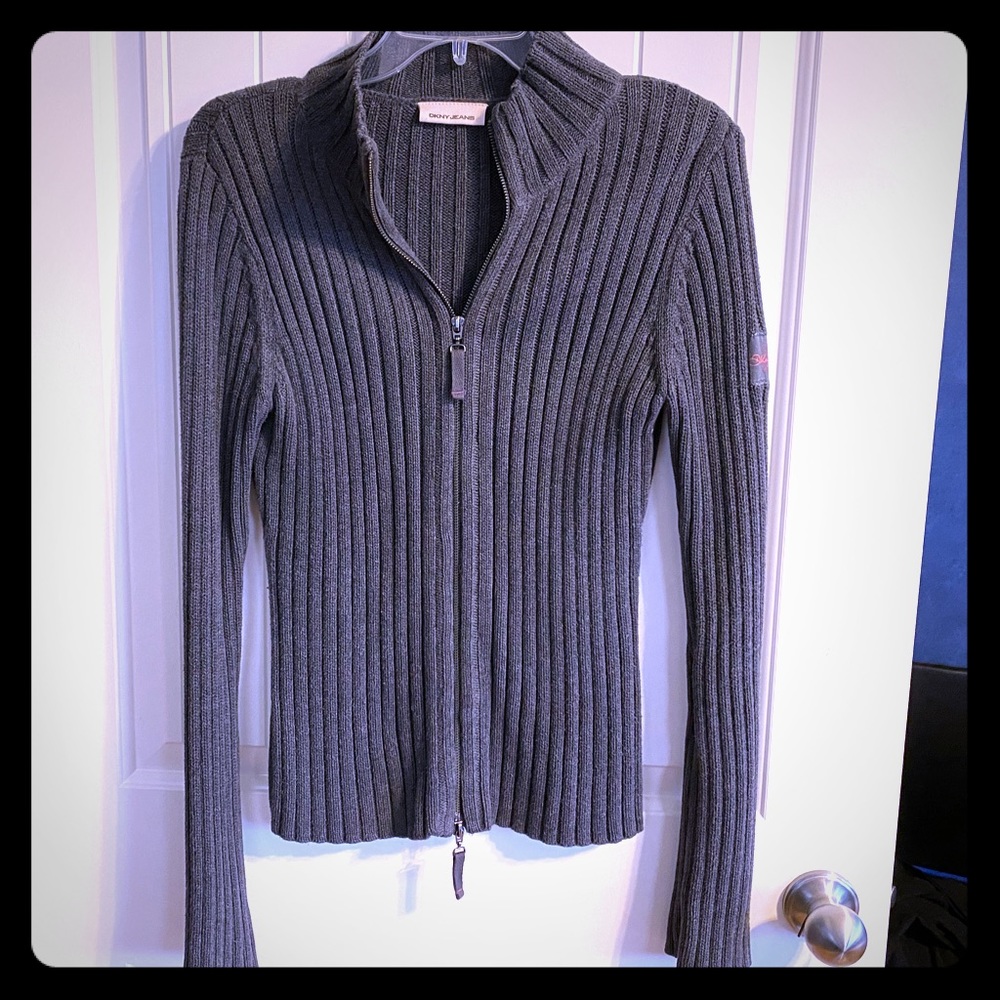 DKNY Zip Cardigan